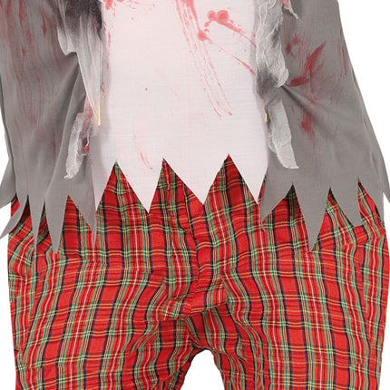 Costume di Halloween da ragazzo zombie studioso