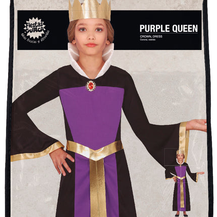 Vestito di Halloween Viola Ragazza Regina