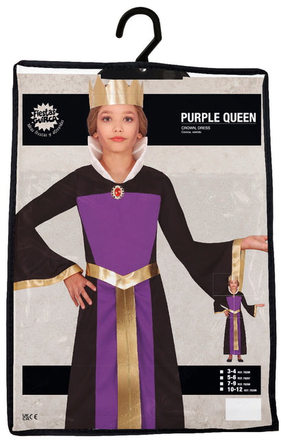 Vestito di Halloween Viola Ragazza Regina