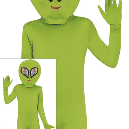 Tuta aliena bambino verde