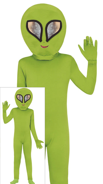 Tuta aliena bambino verde
