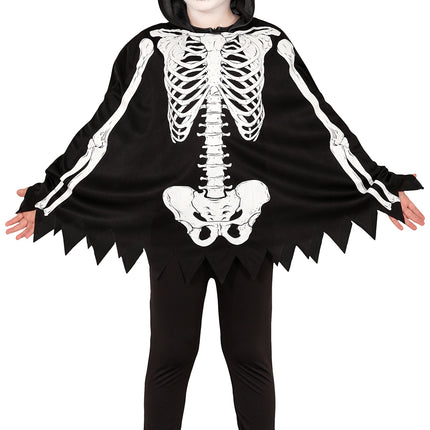 Costume Halloween Bambino Scheletro Poncho