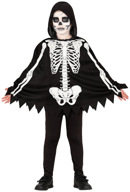 Costume Halloween Bambino Scheletro Poncho