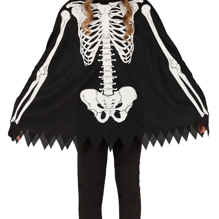 Costume Halloween Bambino Scheletro Poncho