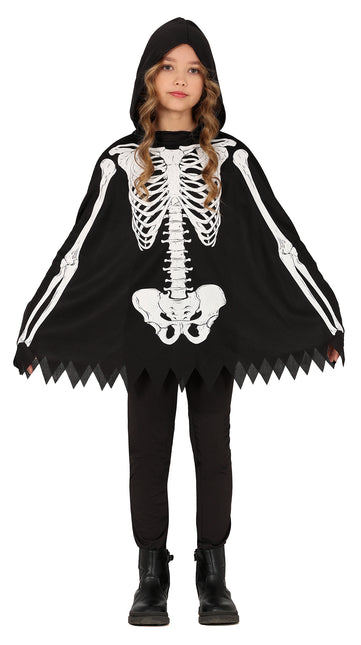 Costume Halloween Bambino Scheletro Poncho