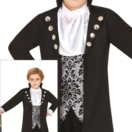 Costume di Halloween da ragazzo nero vampiro