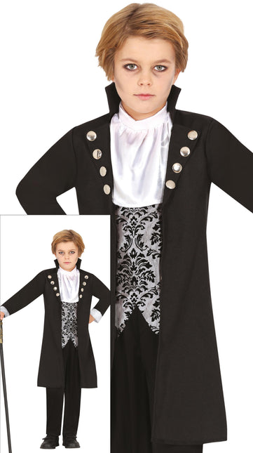 Costume di Halloween da ragazzo nero vampiro