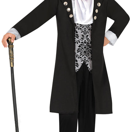 Costume di Halloween da ragazzo nero vampiro
