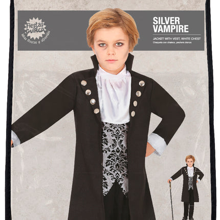 Costume di Halloween da ragazzo nero vampiro