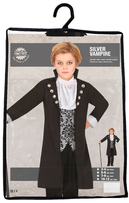 Costume di Halloween da ragazzo nero vampiro