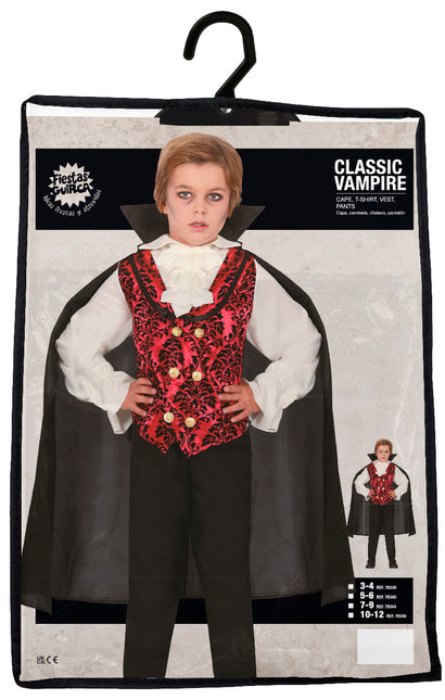 Costume di Halloween da ragazzo vampiro