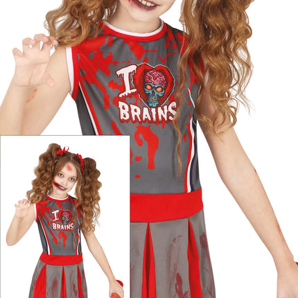 Vestito Halloween Ragazza Zombie Cheerleader