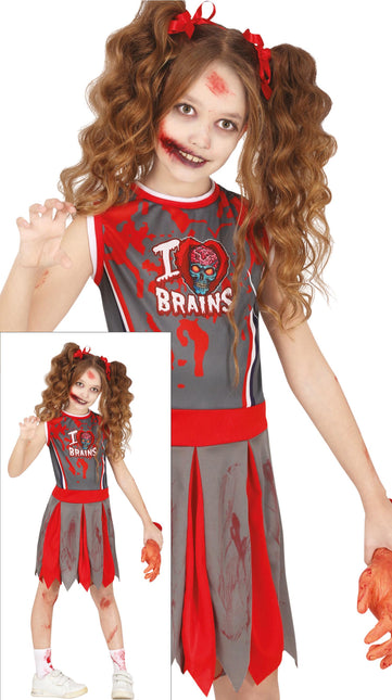 Vestito Halloween Ragazza Zombie Cheerleader