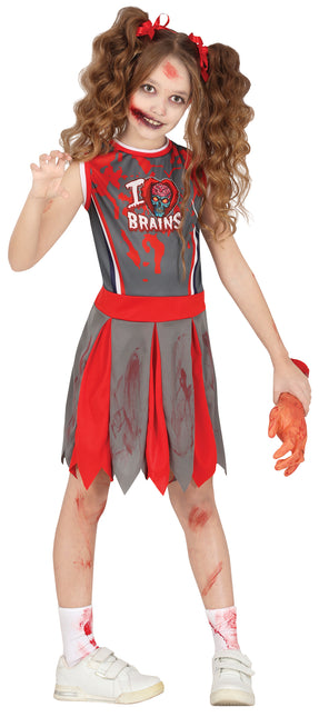 Vestito Halloween Ragazza Zombie Cheerleader