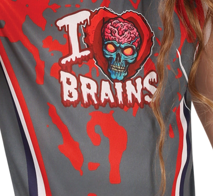 Vestito Halloween Ragazza Zombie Cheerleader