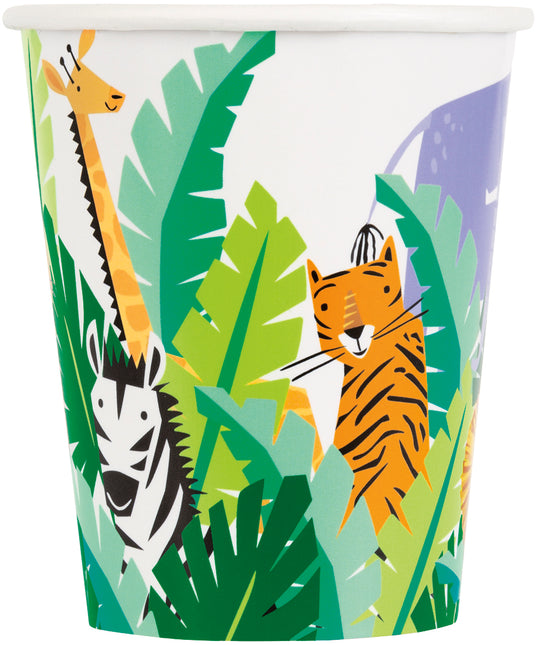 Bicchieri di carta da 9 oz Animal Safari, 8ct