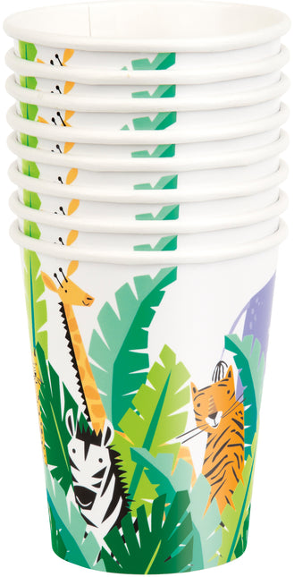 Bicchieri di carta da 9 oz Animal Safari, 8ct