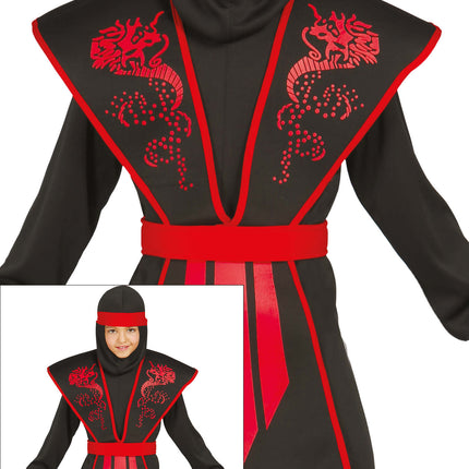 Tuta Ninja Bambino Ombra Rossa