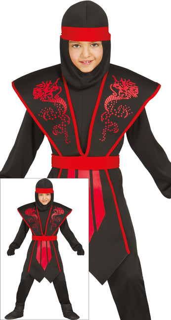 Tuta Ninja Bambino Ombra Rossa
