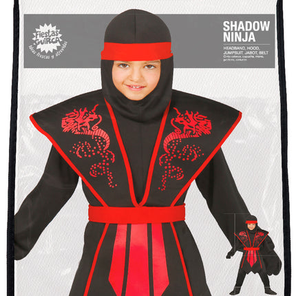 Tuta Ninja Bambino Ombra Rossa
