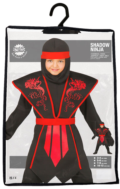 Tuta Ninja Bambino Ombra Rossa