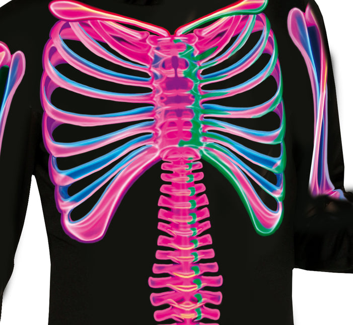 Costume Halloween Bambino Scheletro Neon