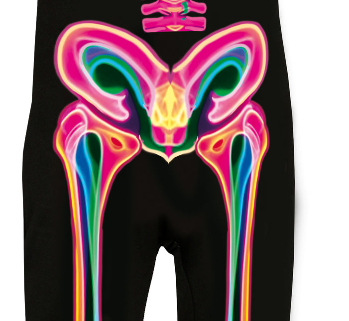 Costume Halloween Bambino Scheletro Neon