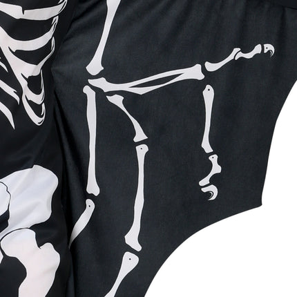 Costume di Halloween bambino nero bianco pipistrello scheletro