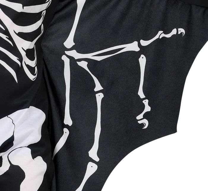 Costume di Halloween bambino nero bianco pipistrello scheletro