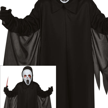 Costume di Halloween da fantasma nero per bambini