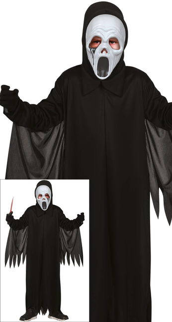Costume di Halloween da fantasma nero per bambini