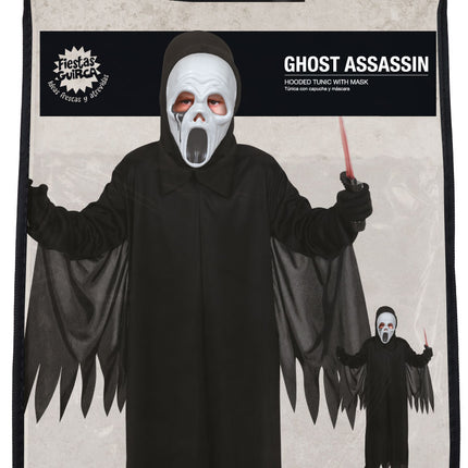 Costume di Halloween da fantasma nero per bambini