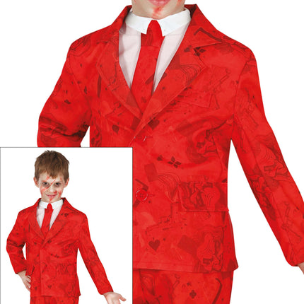 Costume di Halloween da ragazzo rosso