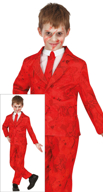 Costume di Halloween da ragazzo rosso