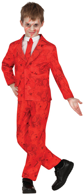 Costume di Halloween da ragazzo rosso