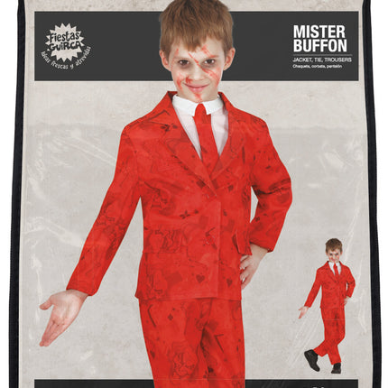 Costume di Halloween da ragazzo rosso