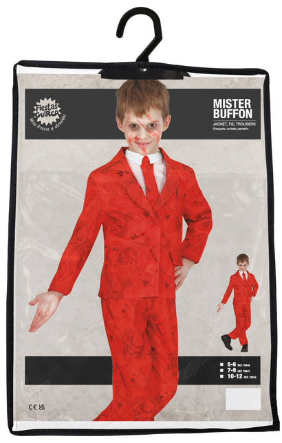 Costume di Halloween da ragazzo rosso