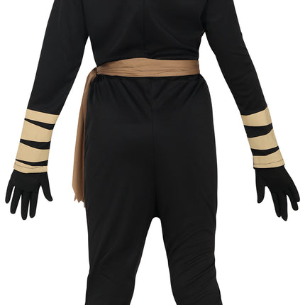 Tuta Ninja Ragazza Oro Nero