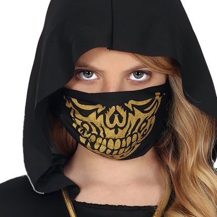 Tuta Ninja Ragazza Oro Nero