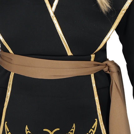 Tuta Ninja Ragazza Oro Nero
