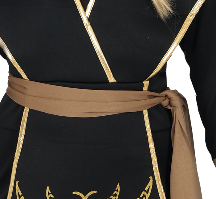 Tuta Ninja Ragazza Oro Nero