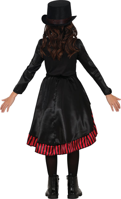 Vestito di Halloween Rosso Nero Ragazza Gotica