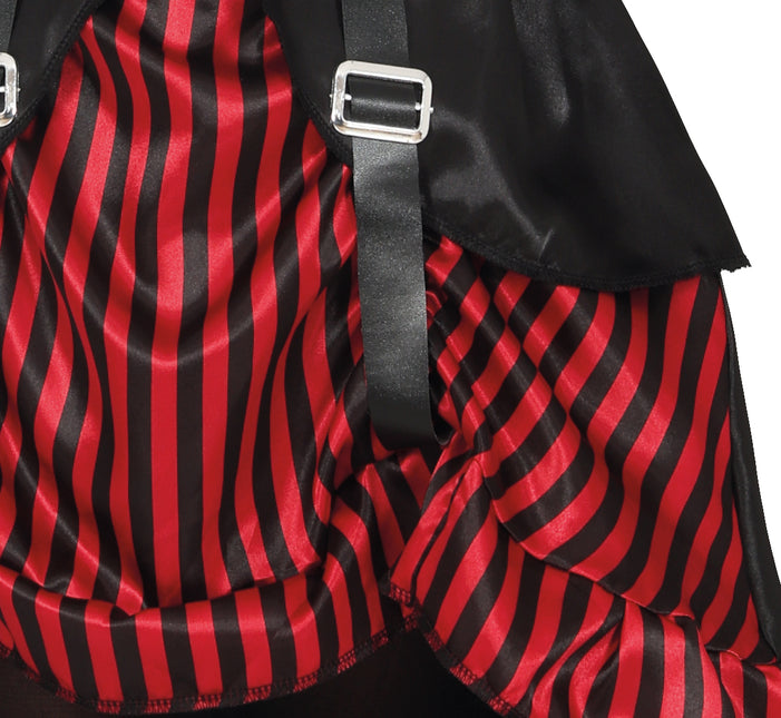 Vestito di Halloween Rosso Nero Ragazza Gotica