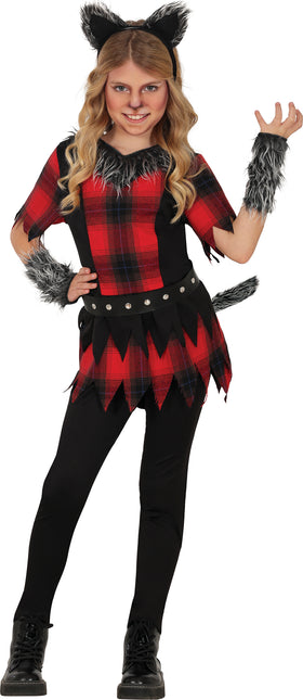 Costume di Halloween da ragazza lupo mannaro