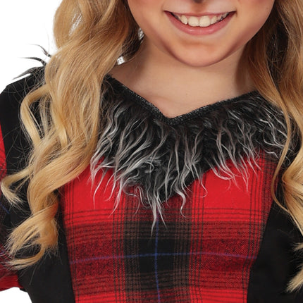Costume di Halloween da ragazza lupo mannaro