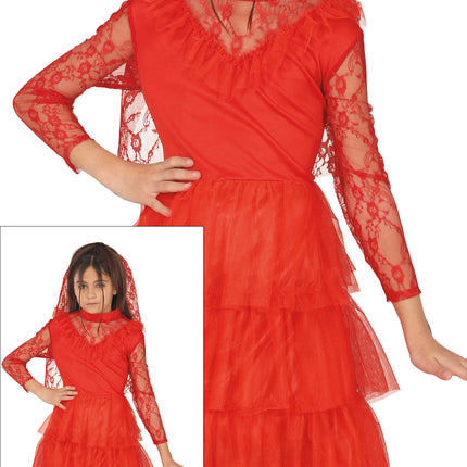 Vestito Halloween Ragazza Rossa