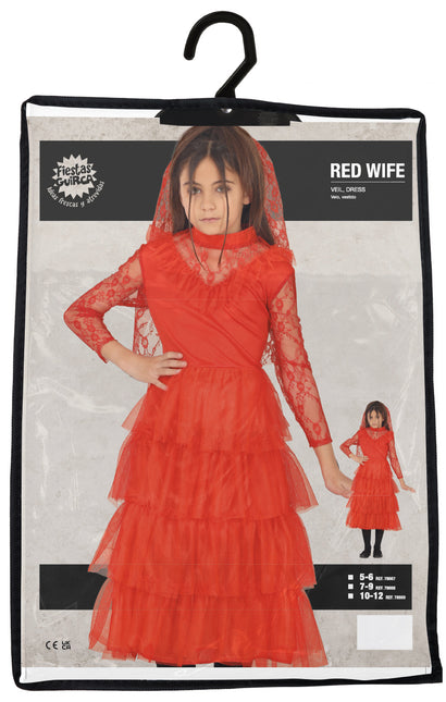 Vestito Halloween Ragazza Rossa
