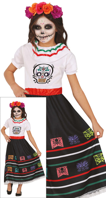 Vestito Dia De Los Muertos Ragazza Teschio
