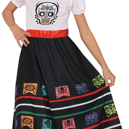 Vestito Dia De Los Muertos Ragazza Teschio