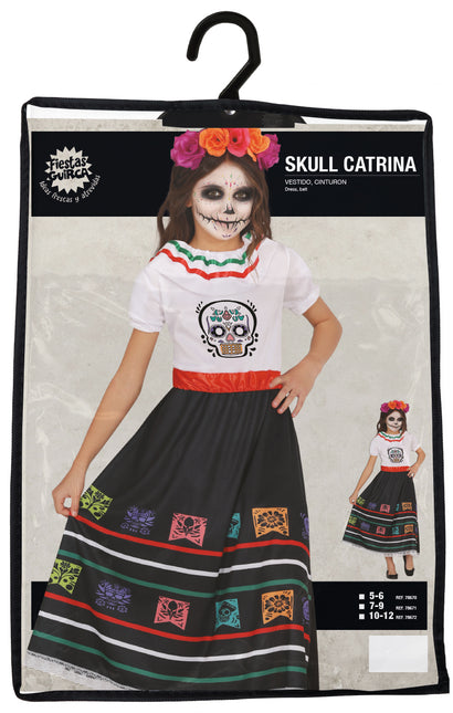 Vestito Dia De Los Muertos Ragazza Teschio